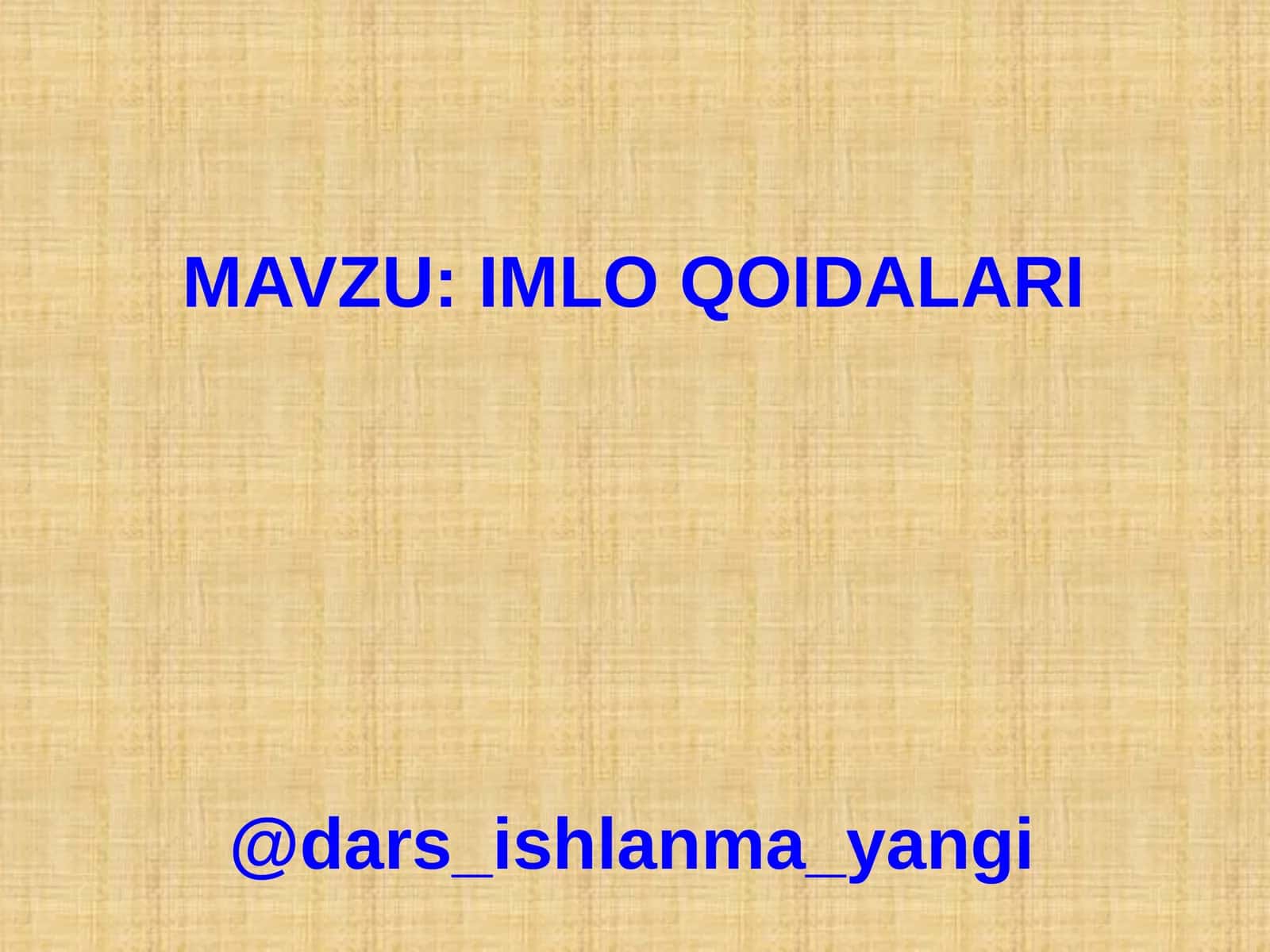 IMLO QOIDALARI 1