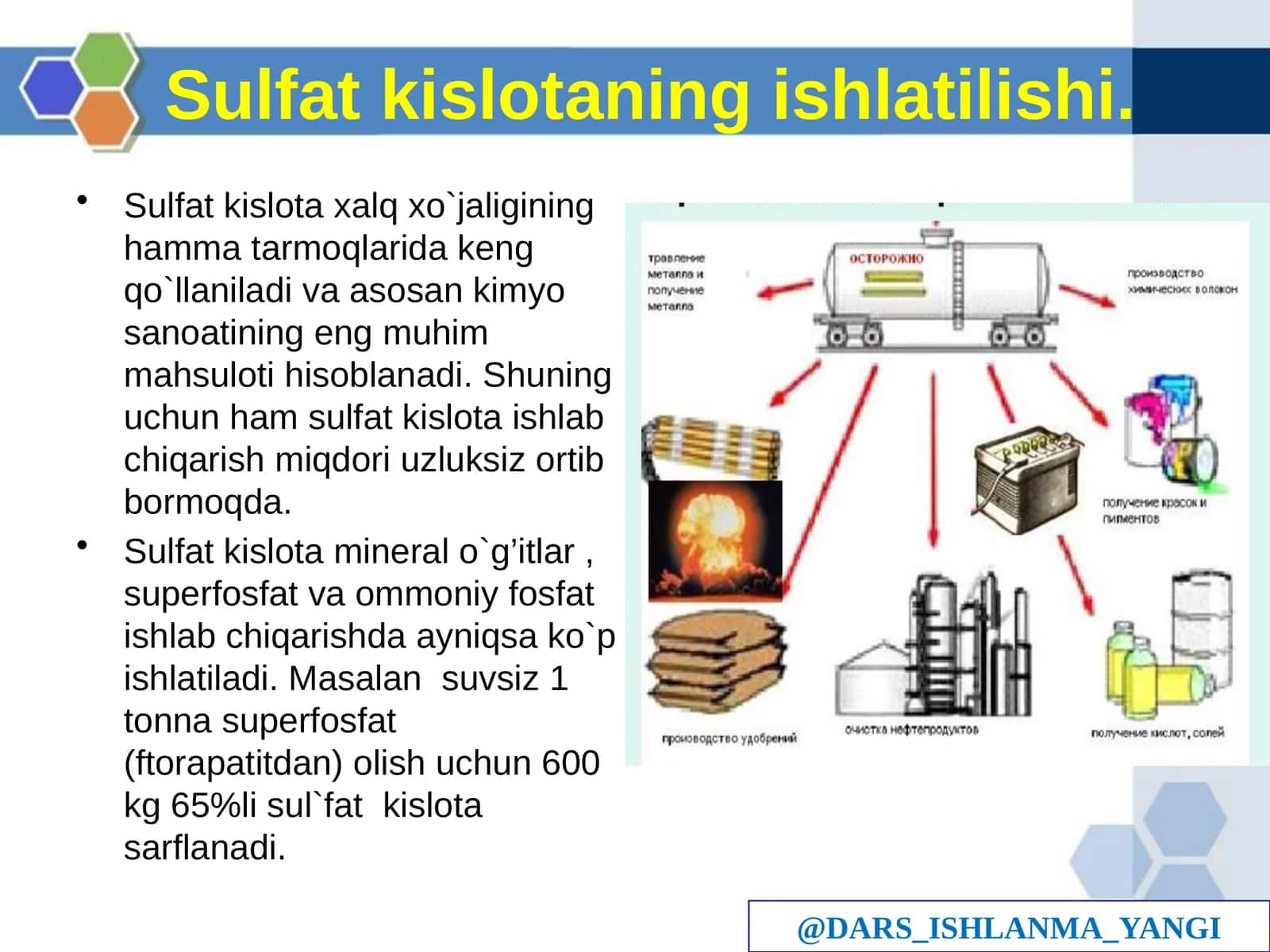 Sulfat kislota ishlab chiqarish 1