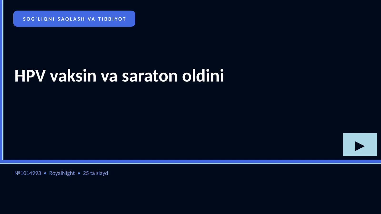 HPV vaksin va saraton oldini 1