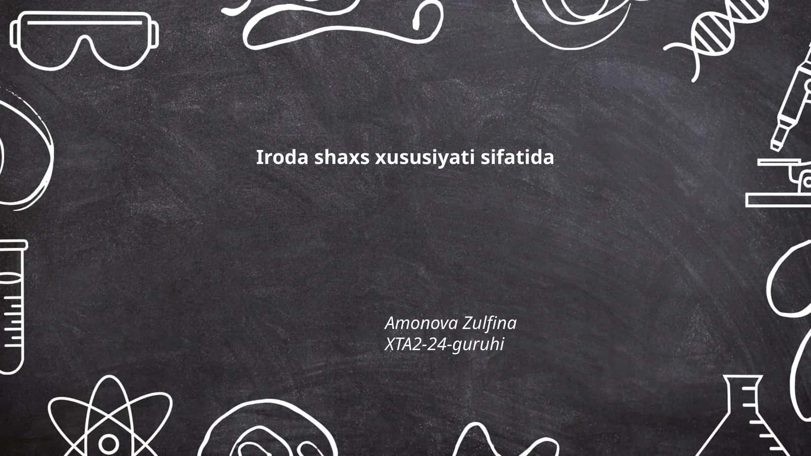 Iroda shaxs xususiyati sifatida 1