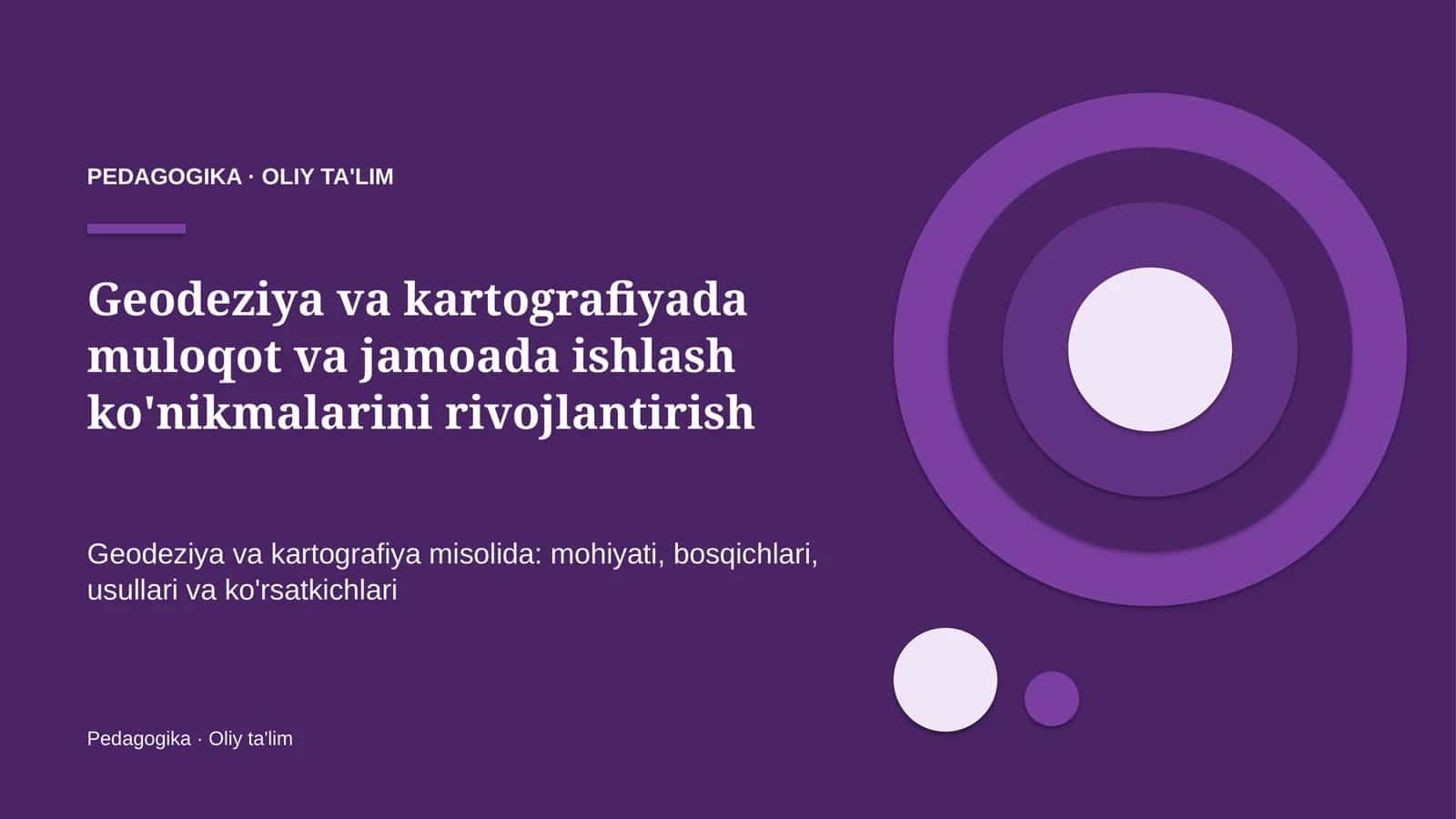 geodeziya va kartografiyada muloqot va jamoada ishlash ko'nikmalarini rivojlantirish 8700 1