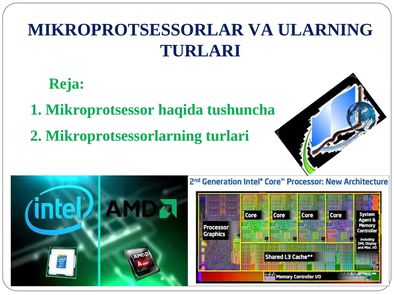 MIKROPROTSESSORLAR VA ULARNING TURLARI 1
