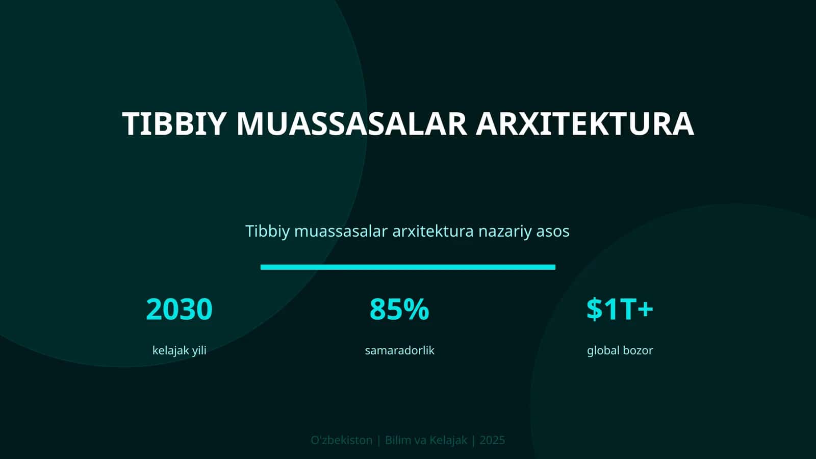 Tibbiy muassasalar arxitektura 1