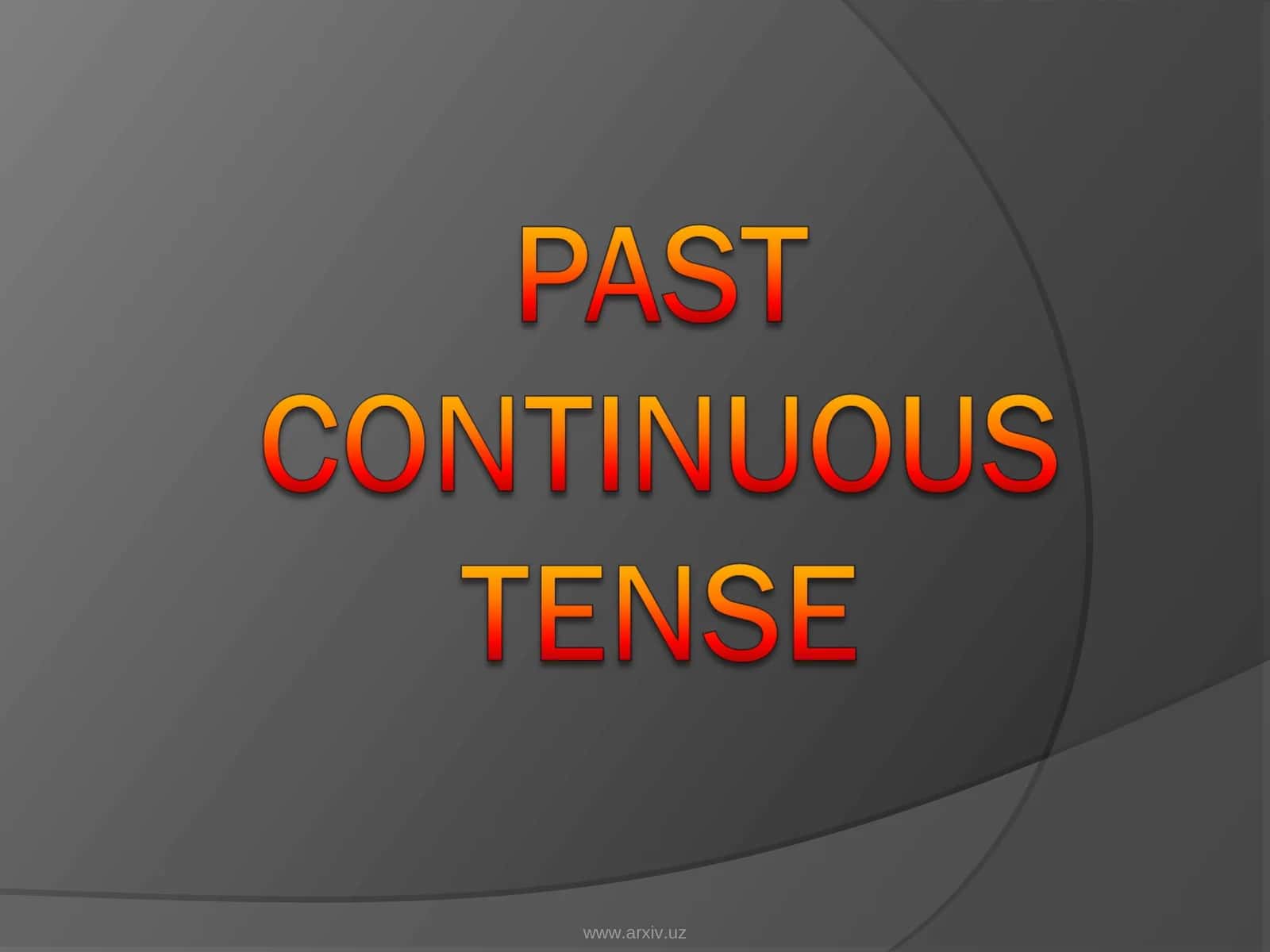 Past continuous 1
