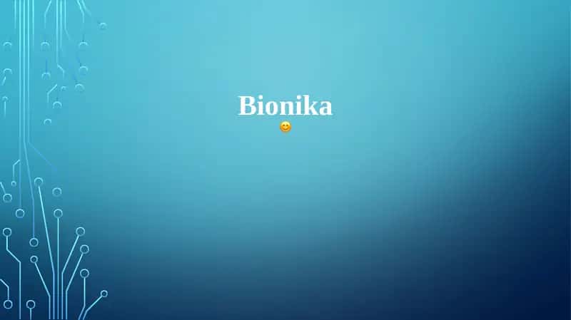 Bionika 1