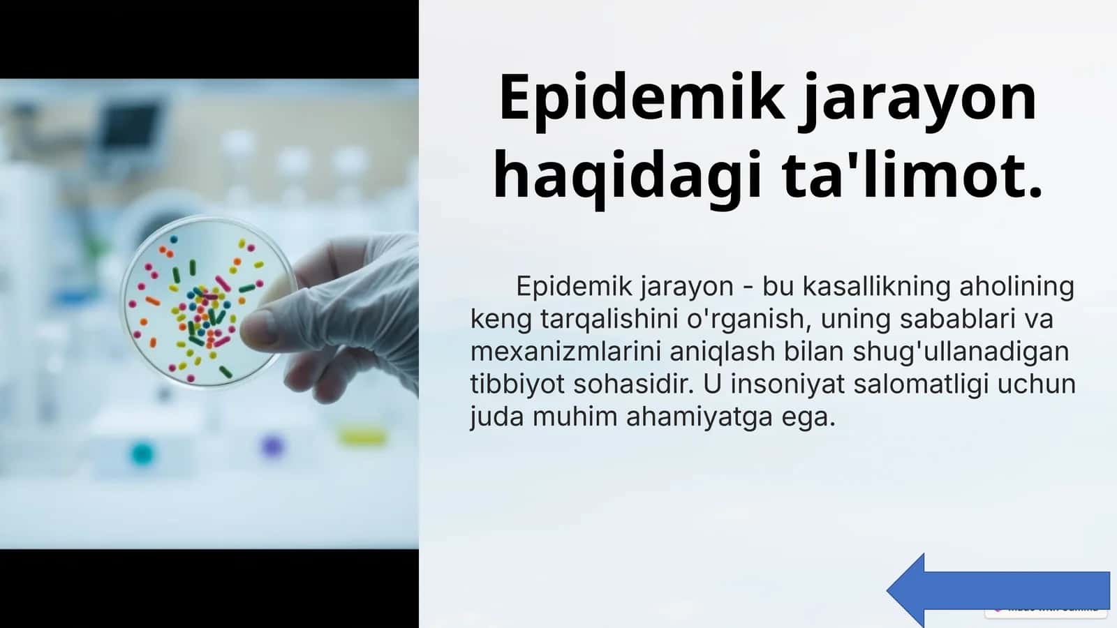 Epidemik jarayon haqidagi ta'limot 1