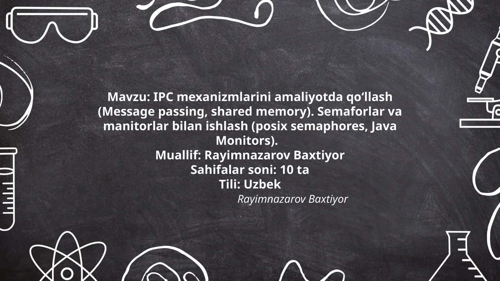 IPC mexanizmlarini amaliyotda qo'llash 1