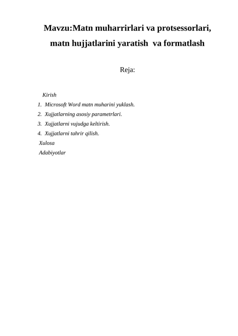 Microsoft Word matn muharini yuklash 1