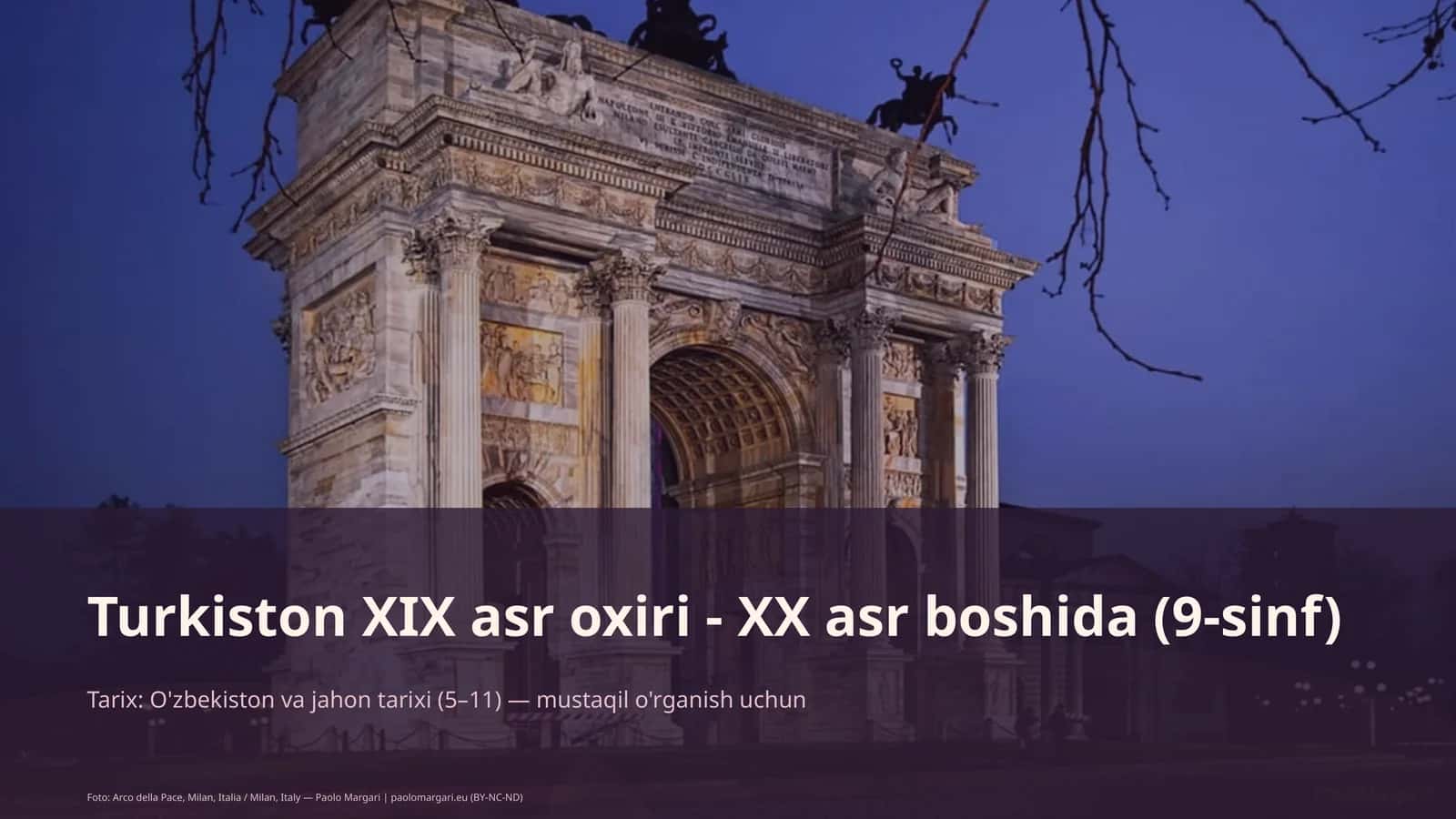 Turkiston XIX asr oxiri - XX asr boshida (9-sinf) 1