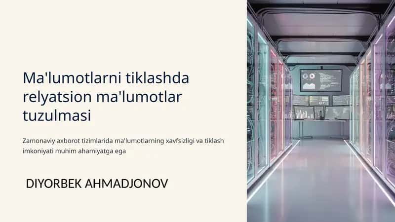 Relyatsion ma'lumotlar bazasi 1