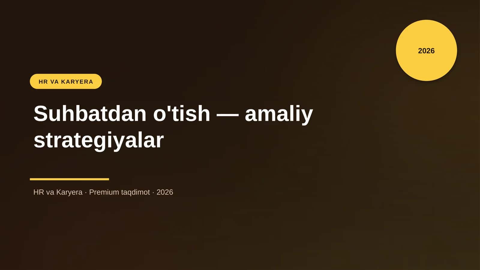 Suhbatdan o'tish — amaliy strategiyalar 1