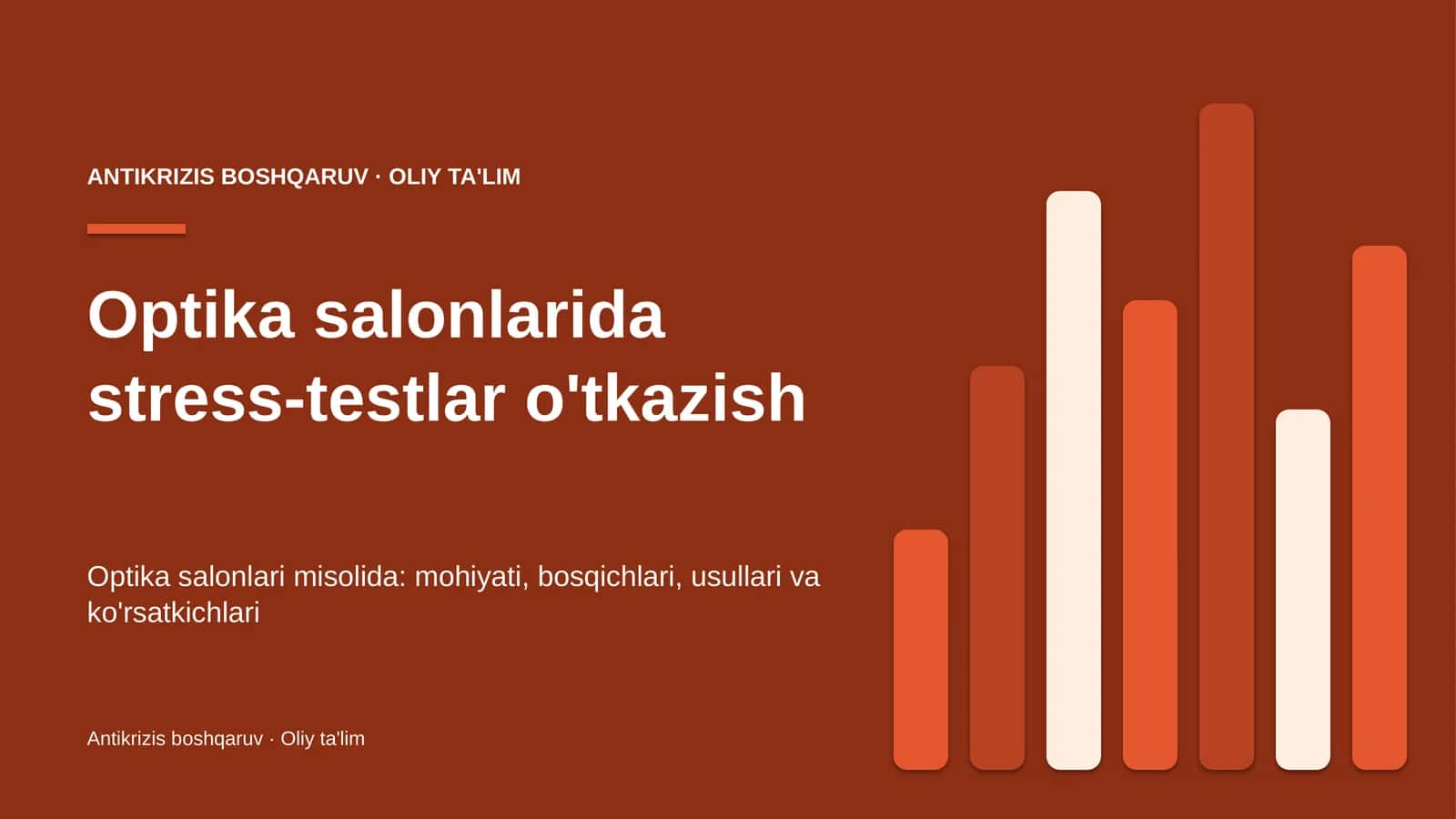 Optika salonlarida stress-testlar o'tkazish 1