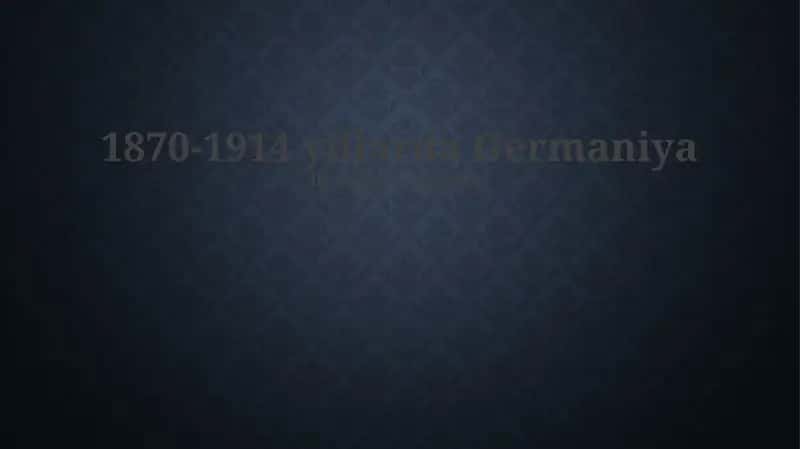 Germaniya 1870-1914 1