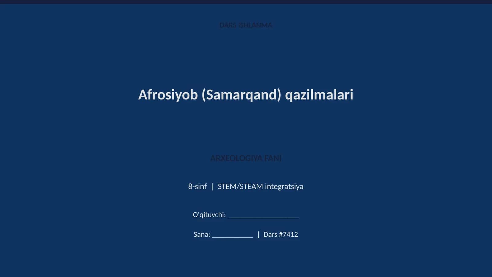 DARS ISHLANMA 1