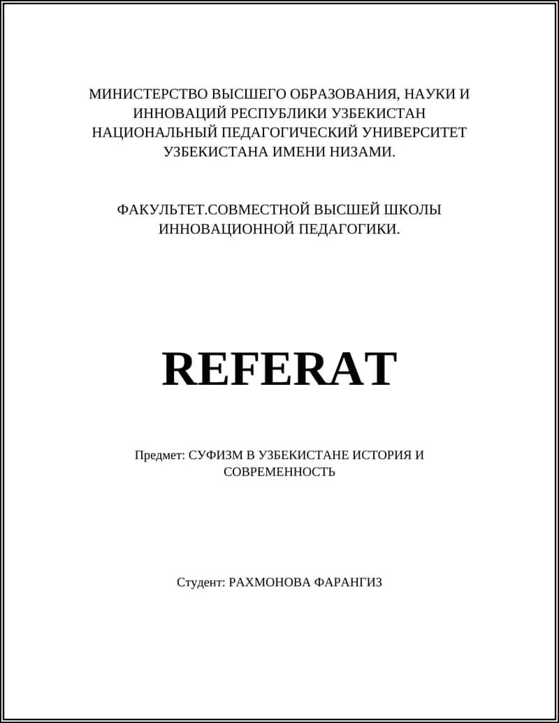 Суфизм в Узбекистане: история и современность 1