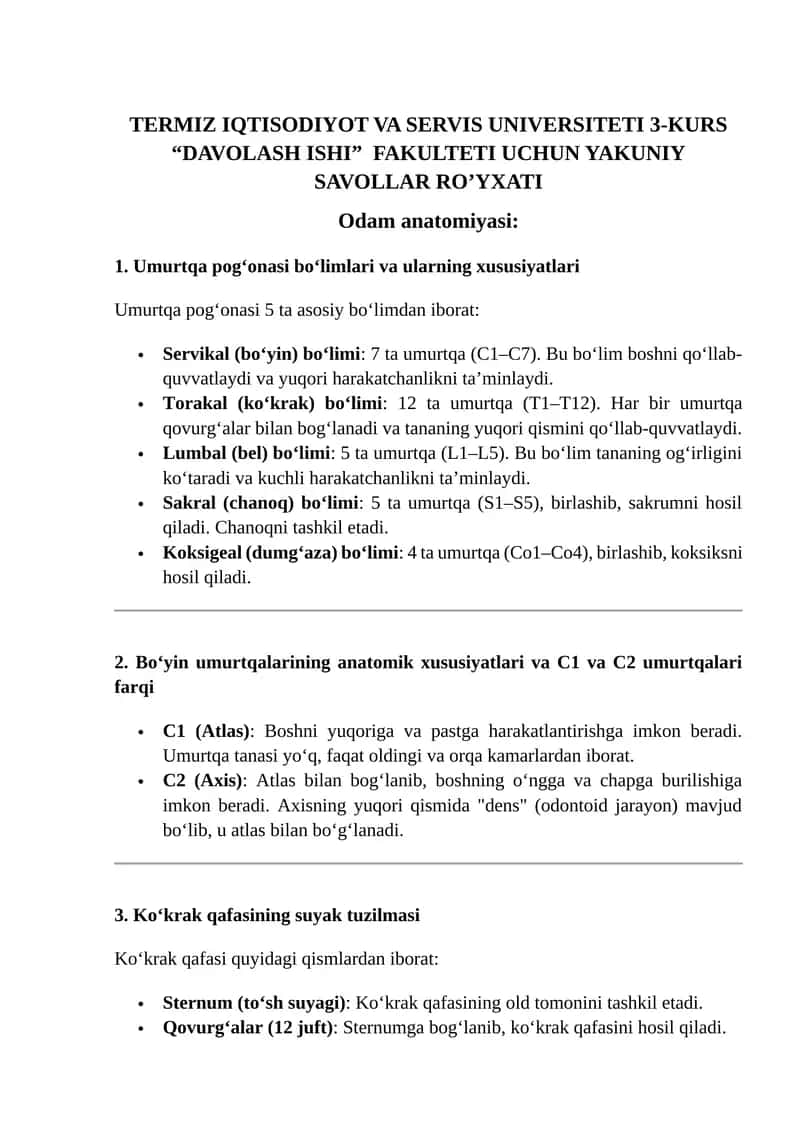 Odam anatomiyasi 1