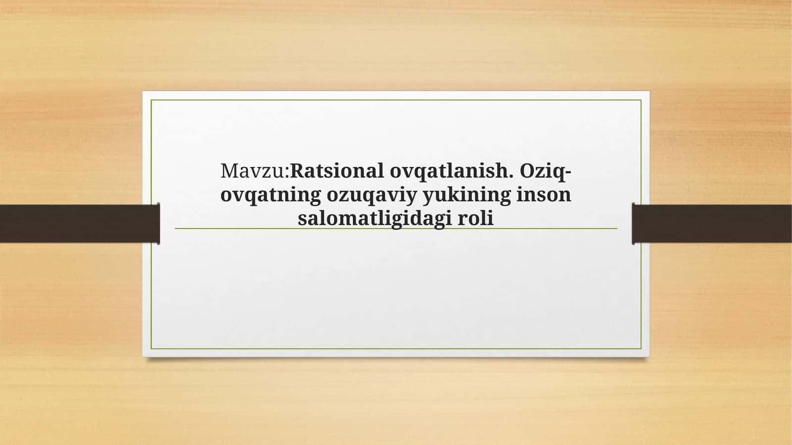 Taqdimot 1