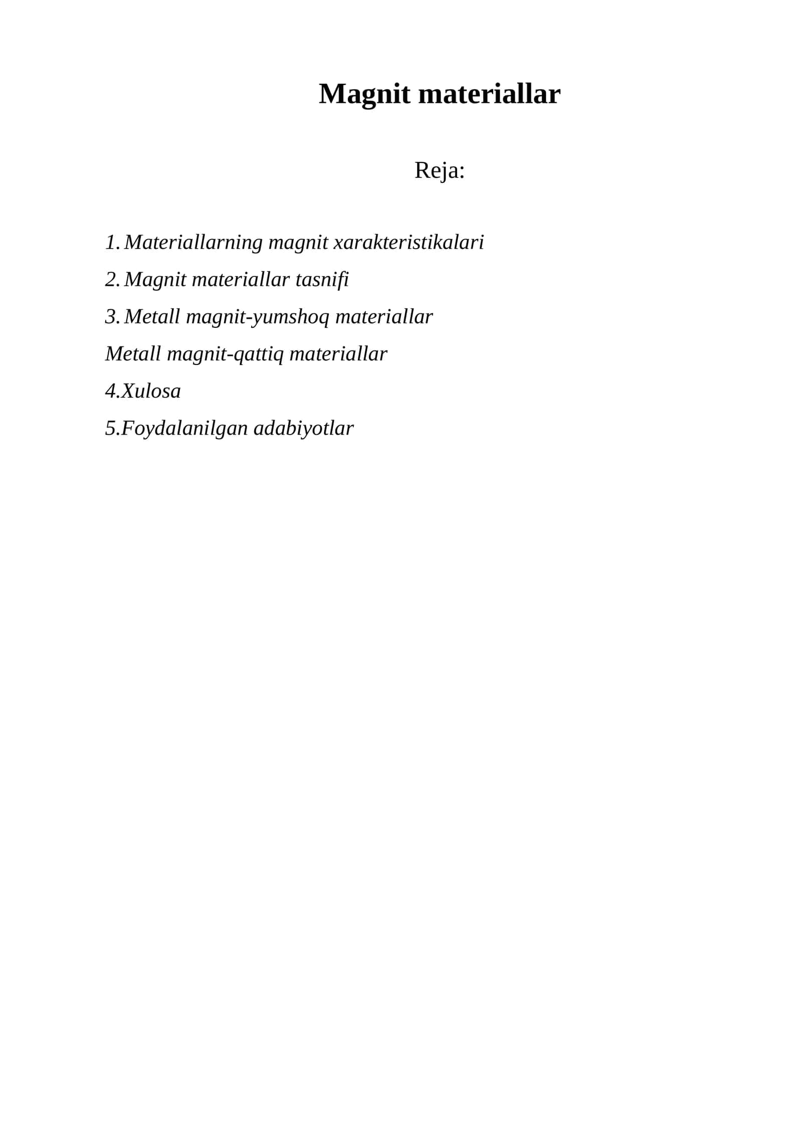 Magnit materiallar 1
