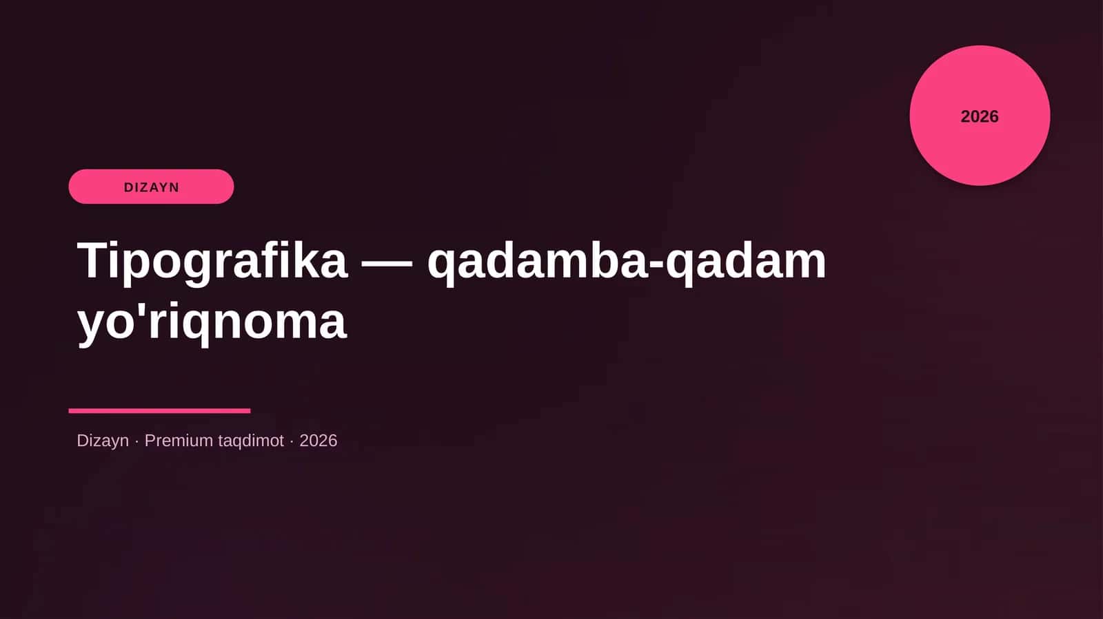Tipografika — qadamba-qadam yo'riqnoma 1