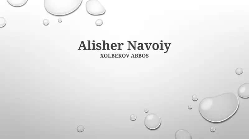 Alisher Navoiy 1