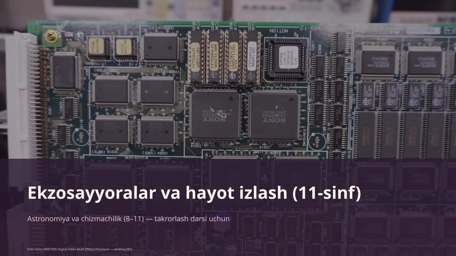 Ekzosayyoralar va hayot izlash (11-sinf) 1