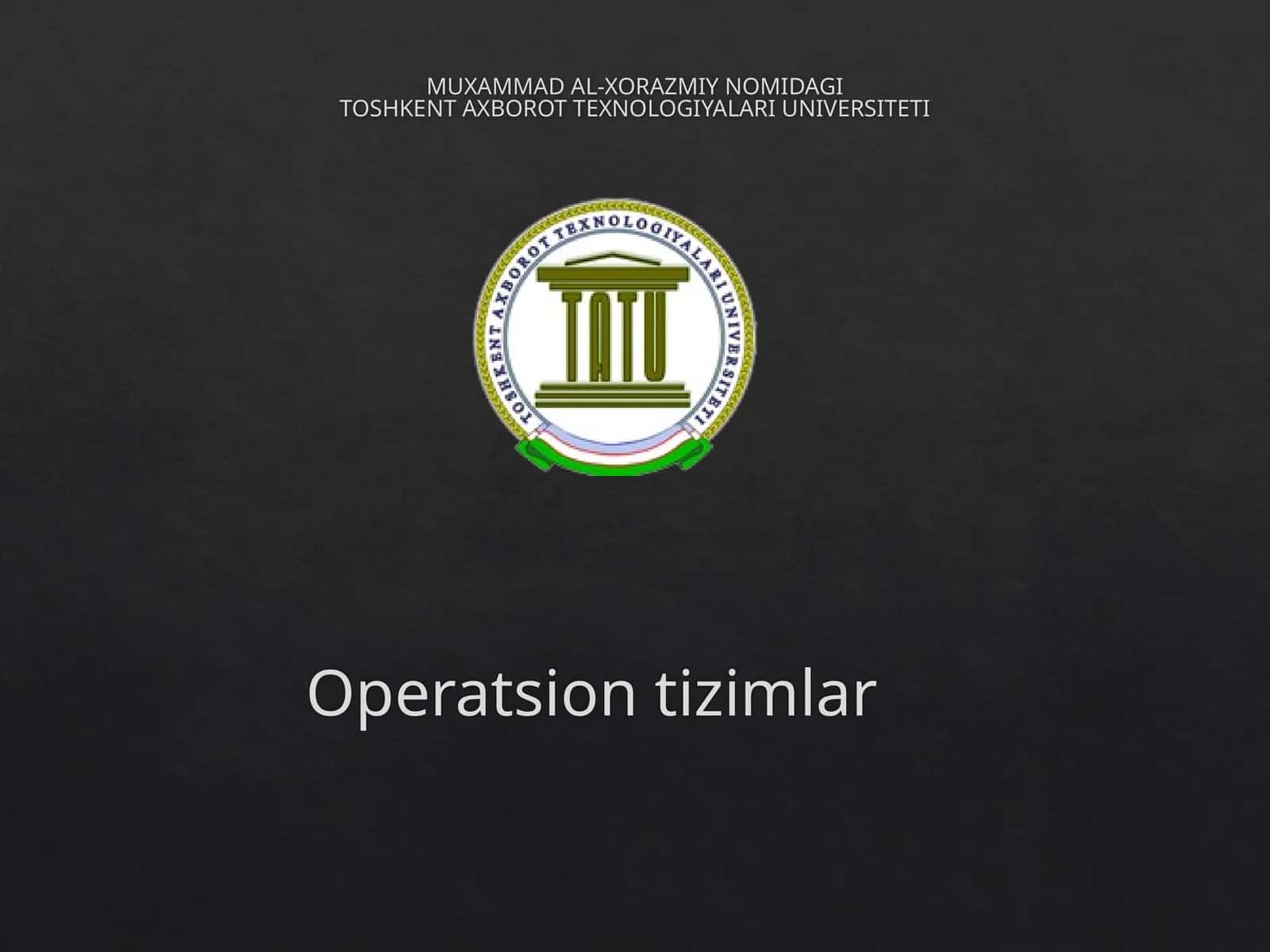 Operatsiontizimlar 1