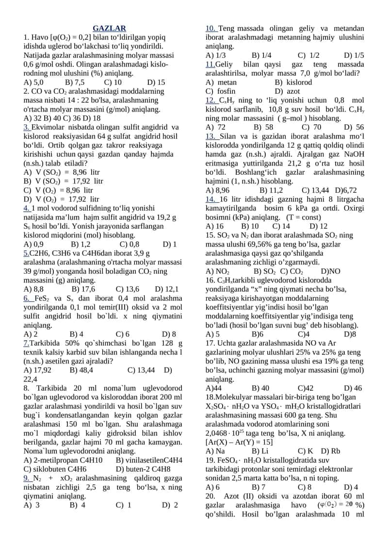 GAZLAR test 1