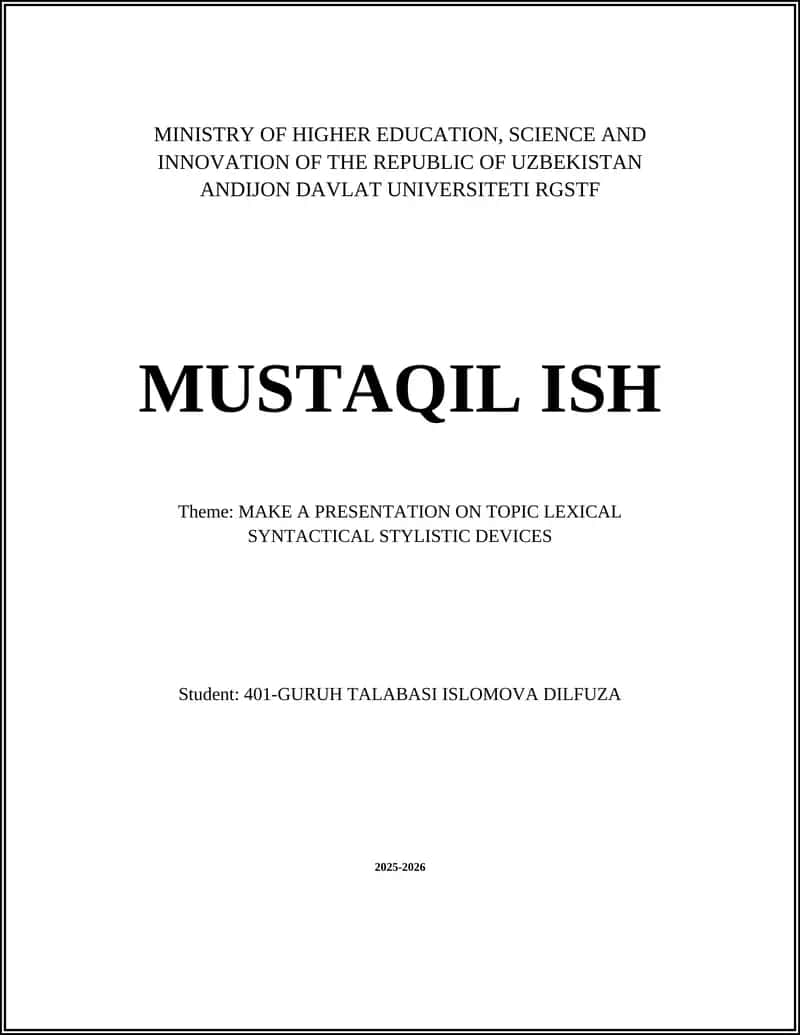 MAKE A PRESENTATION ON TOPIC LEXICAL SYNTACTICAL STYLISTIC DEVICES 1