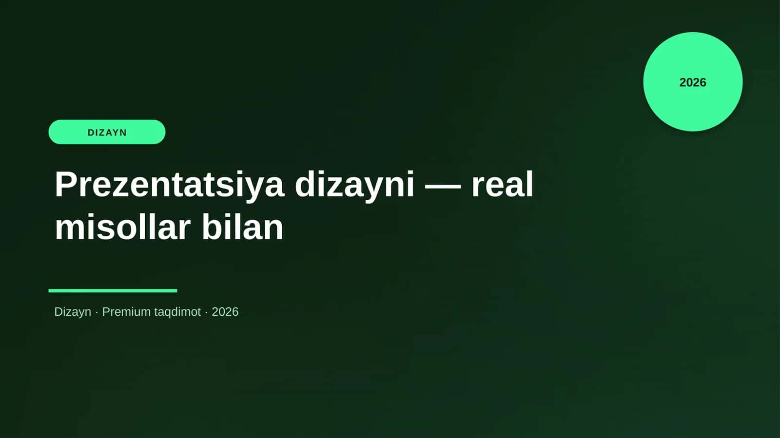 Prezentatsiya dizayni — real misollar bilan 1