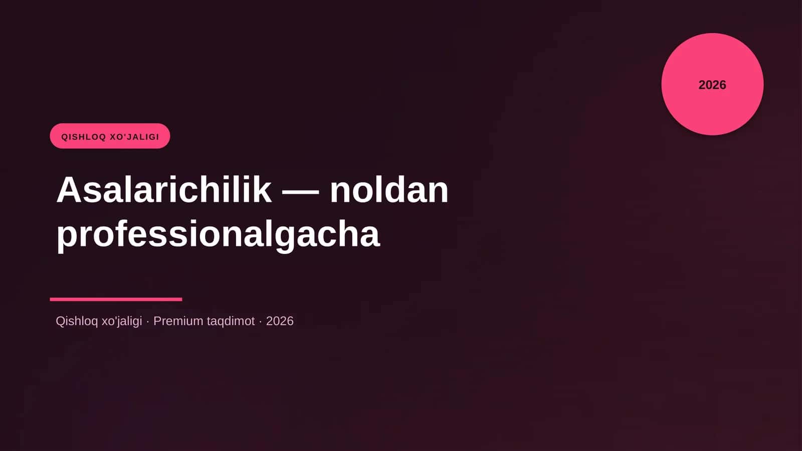 Asalarichilik - noldan professionalgacha 1