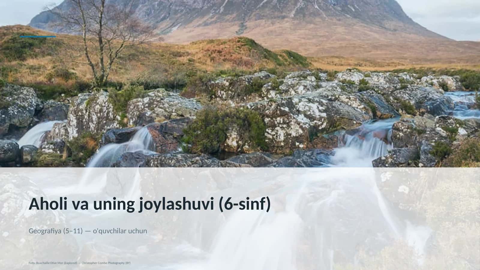Aholi va uning joylashuvi (6-sinf) 1