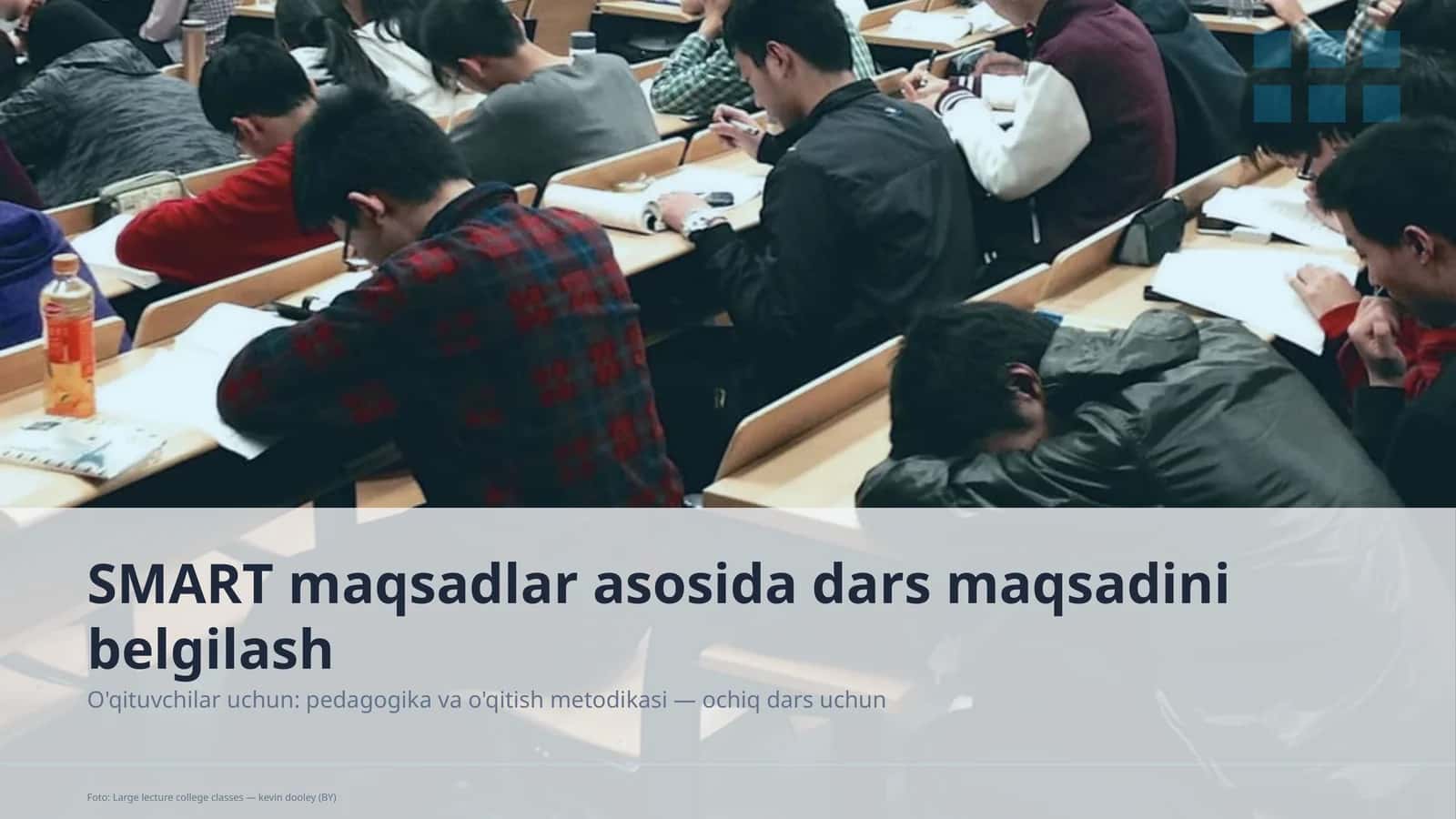 SMART maqsadlar asosida dars maqsadini belgilash 1