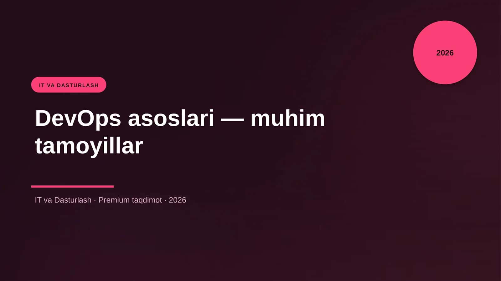 DevOps asoslari — muhim tamoyillar 1