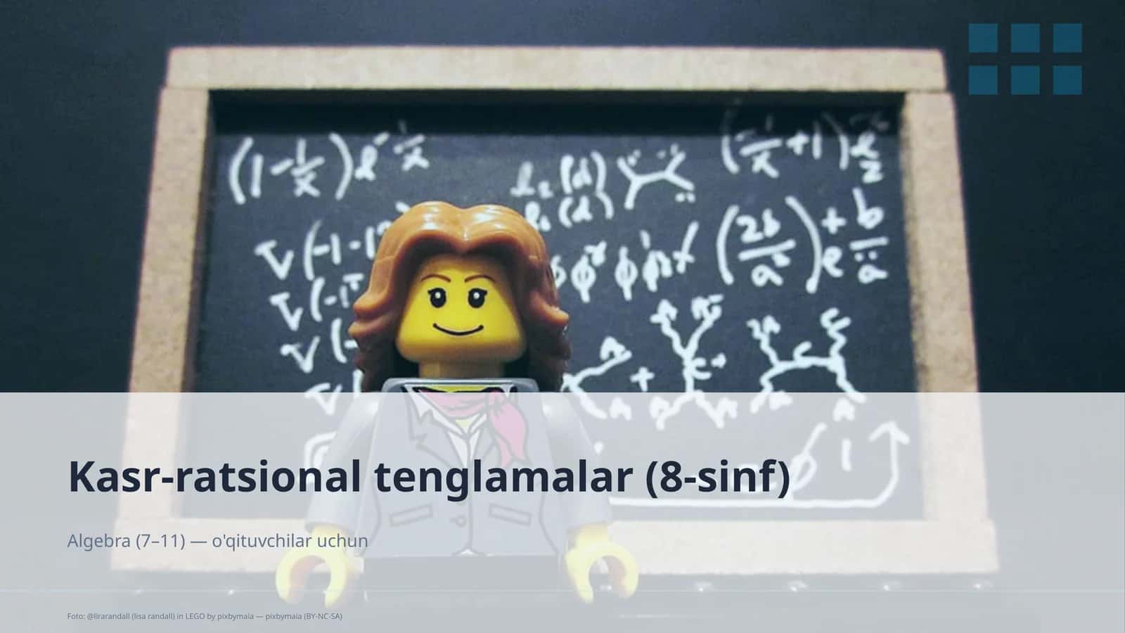 Kasr-ratsional tenglamalar (8-sinf) 1