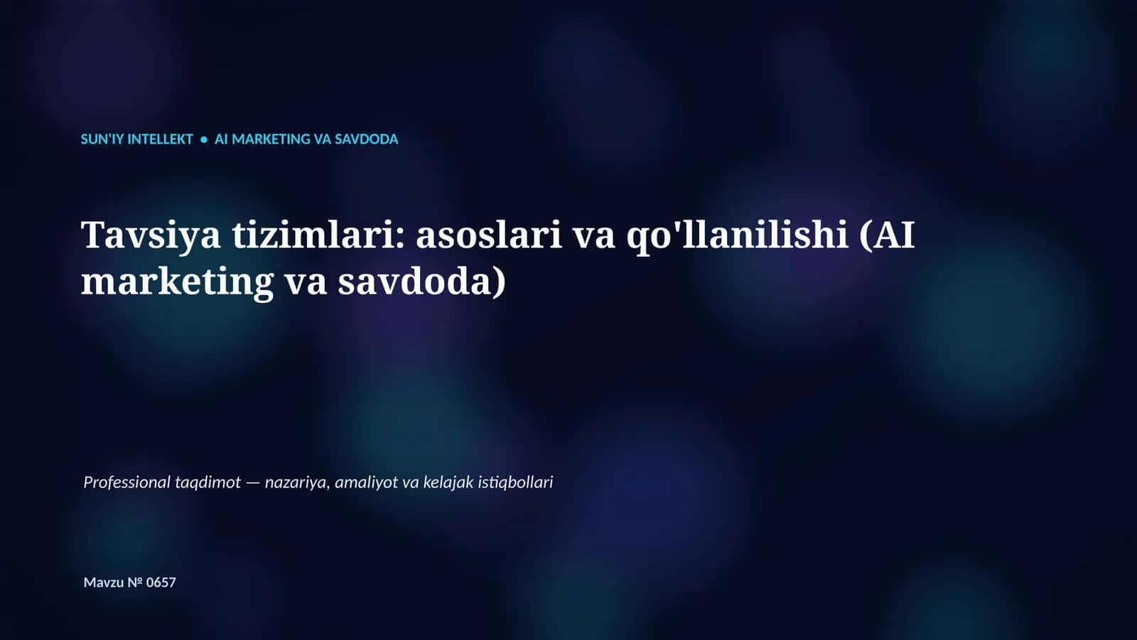 SUN'IY INTELLEKT - AI MARKETING VA SAVDODA 1