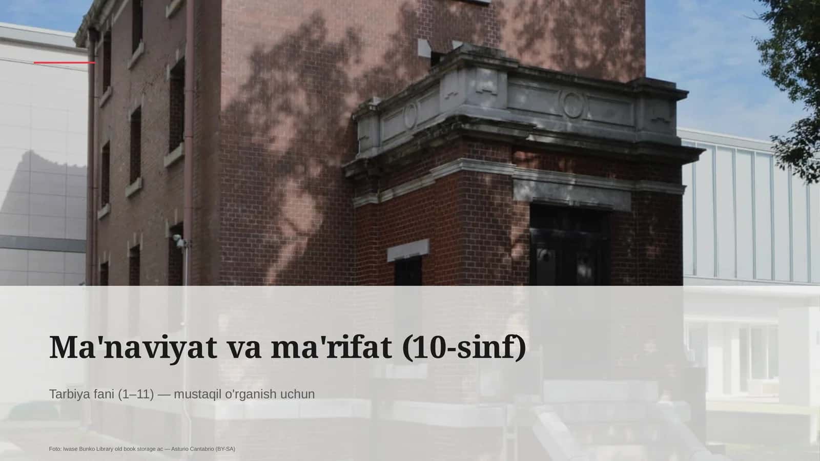Ma'naviyat va ma'rifat (10-sinf) 1