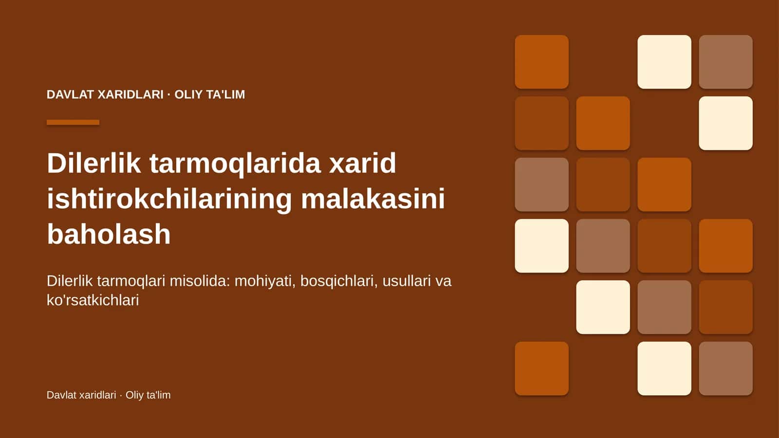 Davlat xaridlari · Oliy ta'lim 1