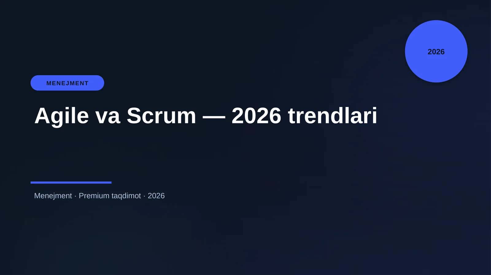 Agile va Scrum — 2026 trendlari 1