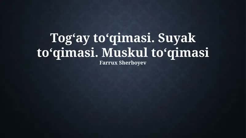 Muskul to'qimasi 1