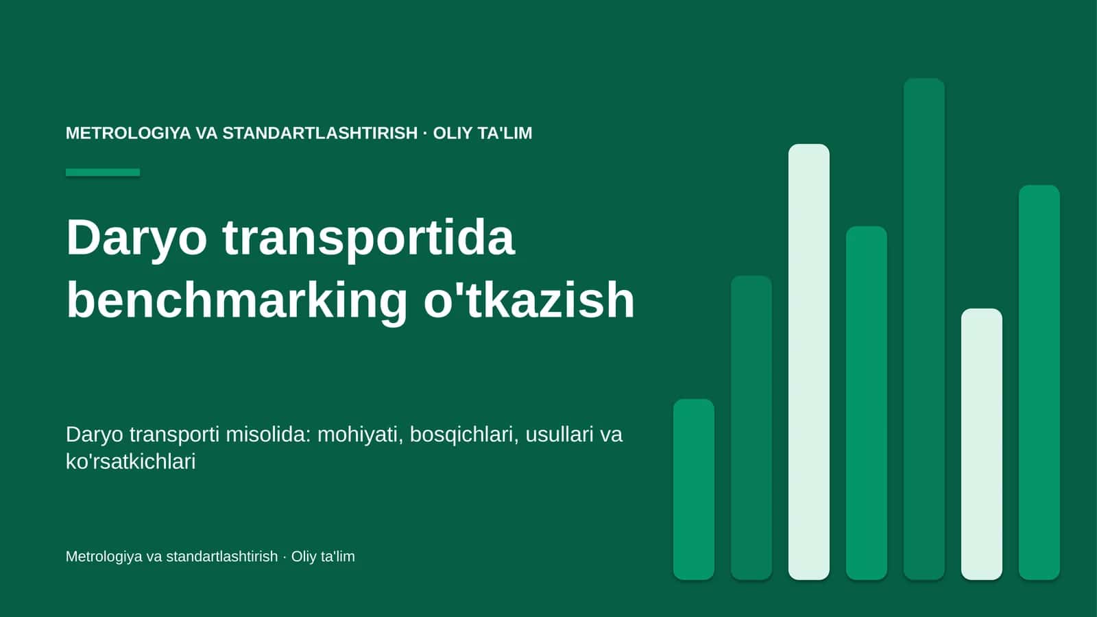 daryo transportida benchmarking o'tkazish 6634 1