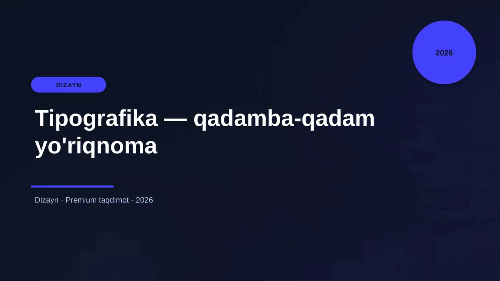 Tipografika — qadamba-qadam yo'riqnoma 1