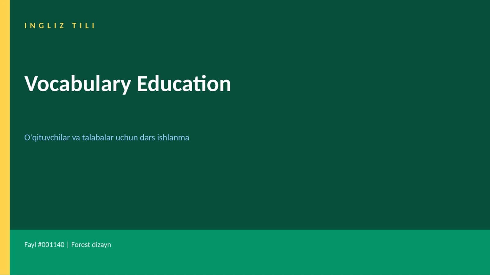 Vocabulary Education 1