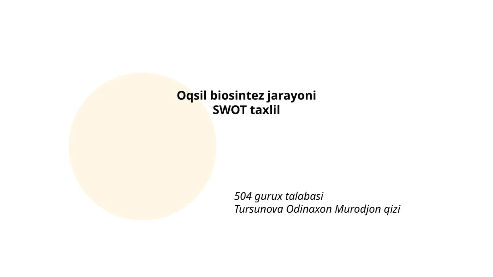 Oqsil biosintez jarayoni 1