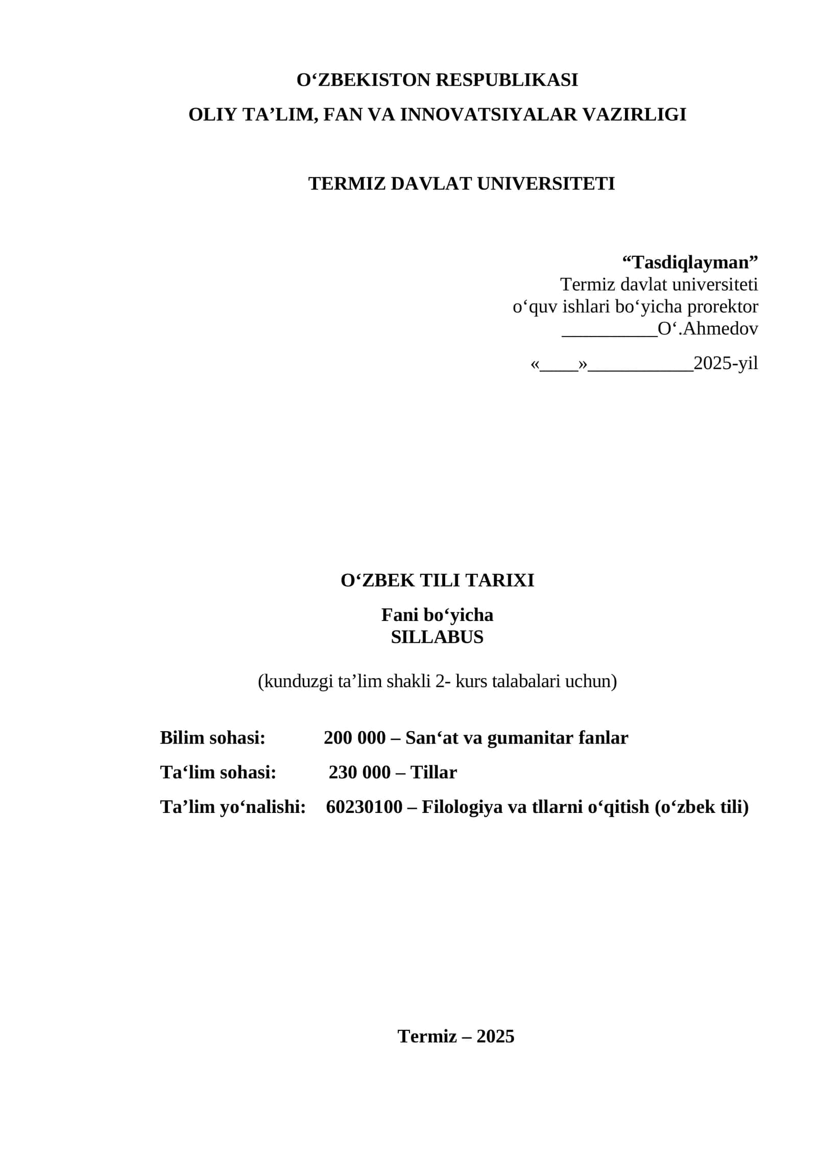 Oʻzbek tili tarixi 1