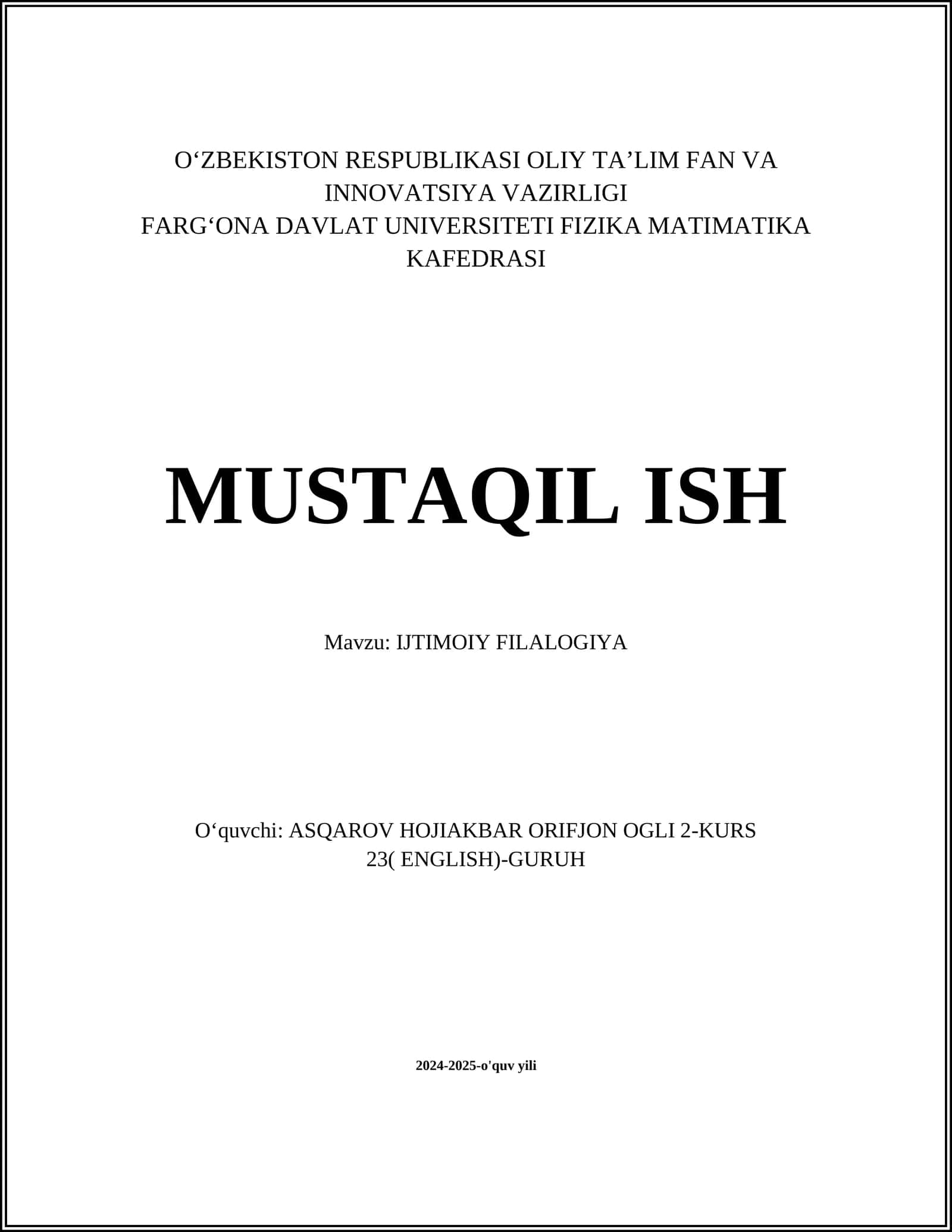 IJTIMOIY FILALOGIYA 1