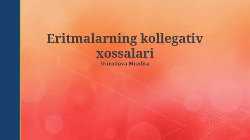 Eritmalarning kolligativ xossalari 1