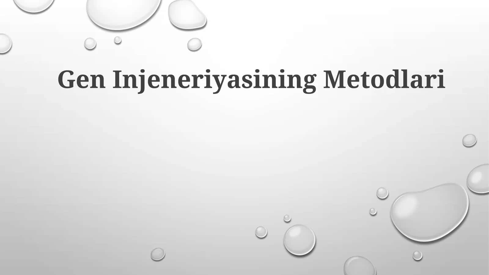 GenInjeneriyasiningMetodlari 1