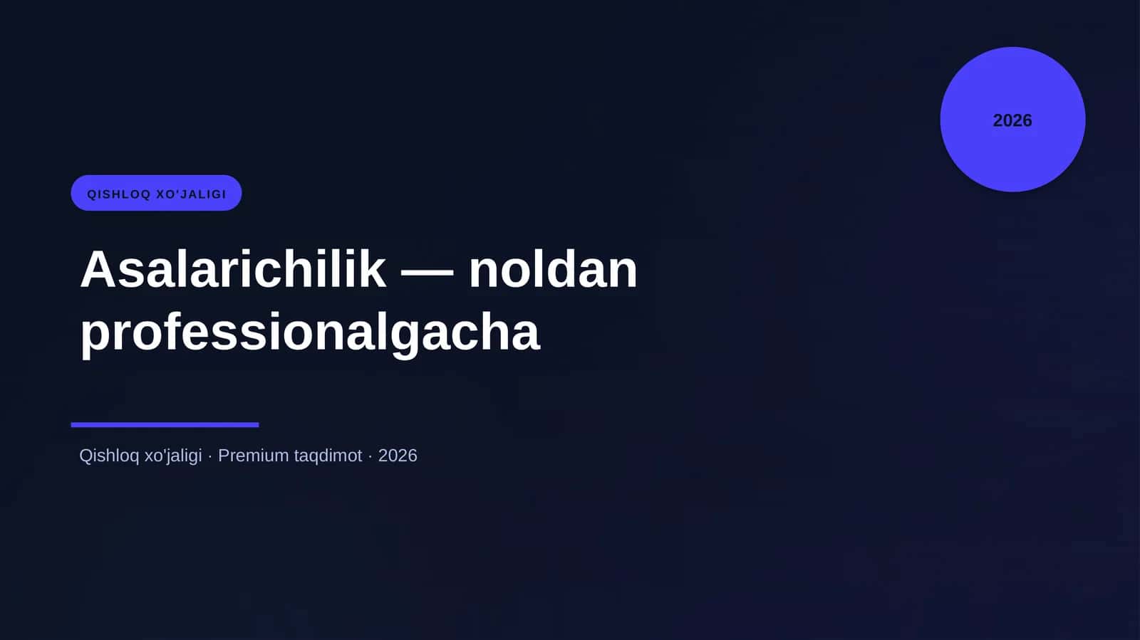 Asalarichilik — noldan professionalgacha 1