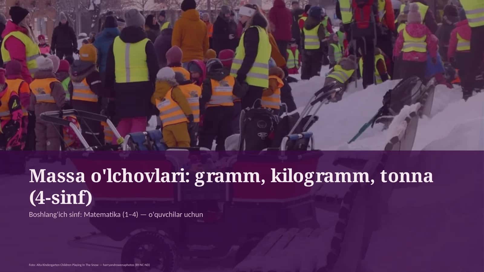 Massa o'lchovlari: gramm, kilogramm, tonna (4-sinf) 1