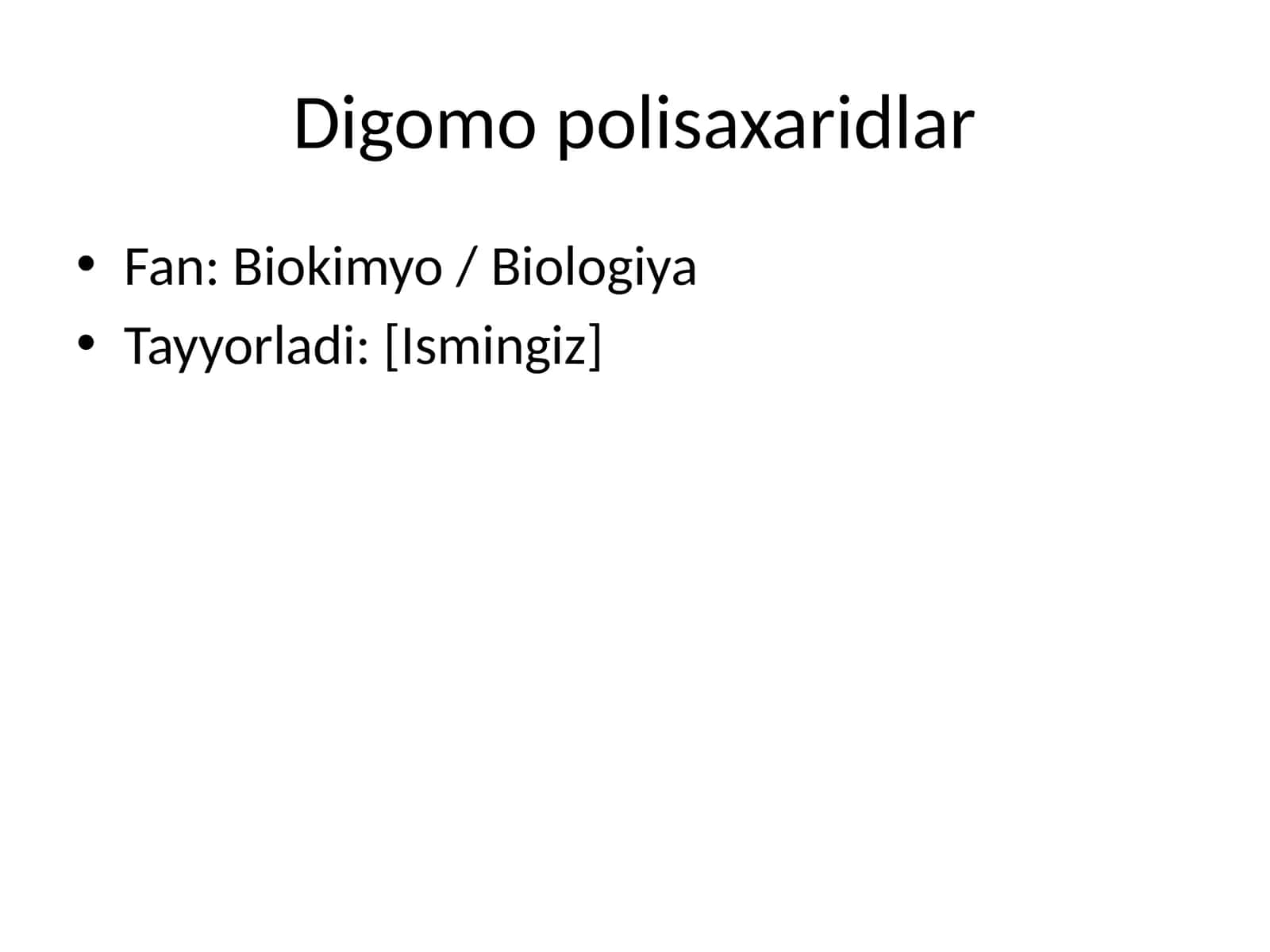 Digomo polisaxaridlar 1